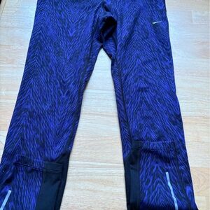 Nike Purple and Black Leggings